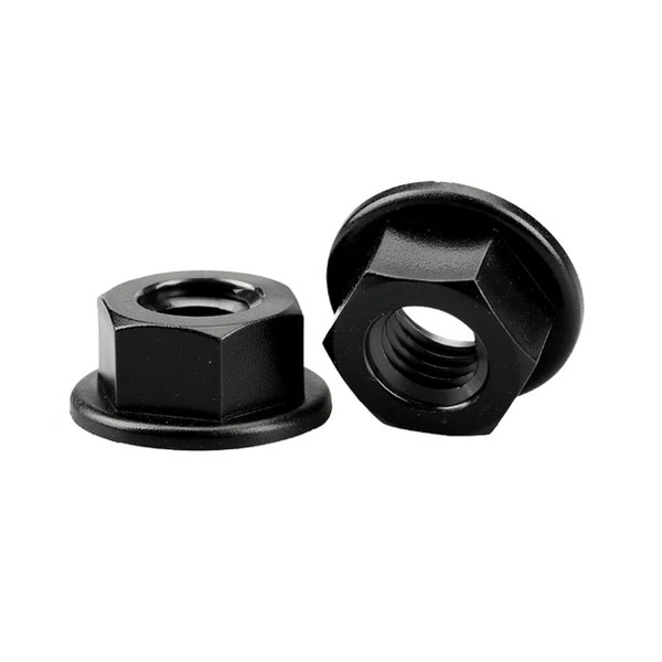 Гайка пластикова з фланцем М4, чорна