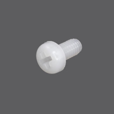 Гвинт пластиковий M3x6 з ціліндрічеcкой головкою, білий
