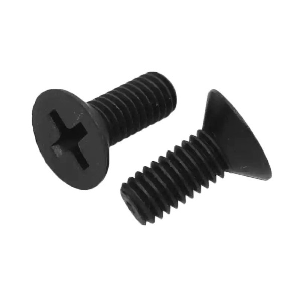Гвинт пластиковий M4x25 потайна головка, чорний