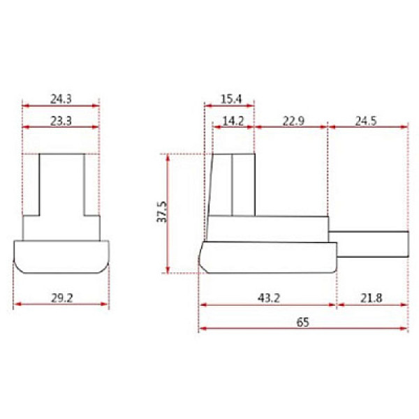 Штекер PC-10-2231, угловой