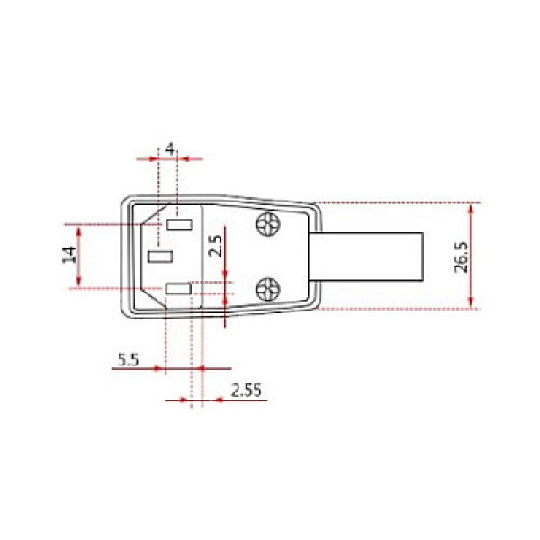 Штекер PC-10-2231, угловой