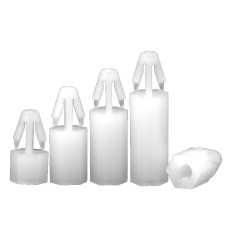 Стійка пластикова засувка-гайка М3x12, біла