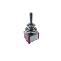  Тумблер MTS-203, 2x3 (6с), 12.7x11.9.8mm, 2, группы, 3, положение, DP3T, ON-OFF-ON, 6 pin, 2A 250VAC/ 5A 120VAC, красный