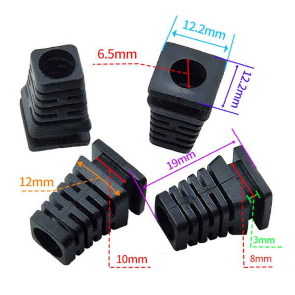  Гибкий кабельный ввод КВ-06-6.5mm, черный