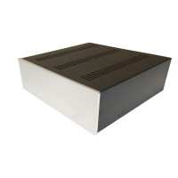 Уценка. Корпус металлический MiBox с алюминиевой панелью MB-21(Silver) (Ш320 Г310 В100) черный