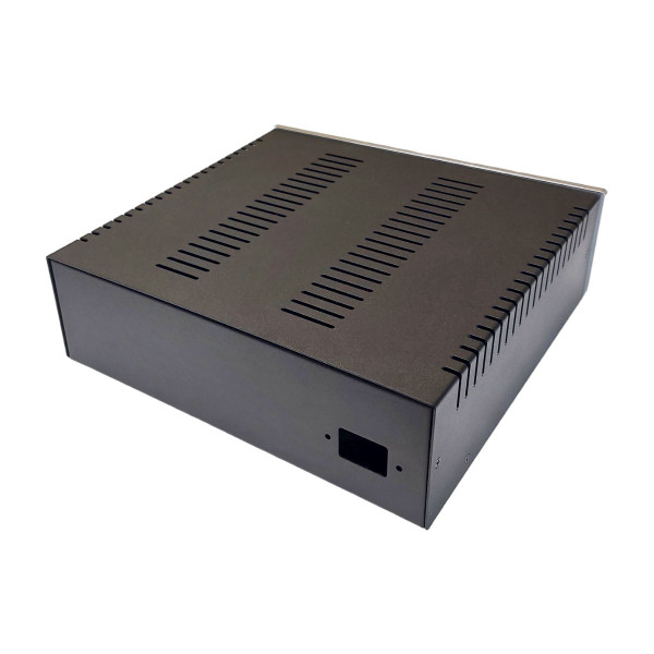 Корпус металлический MiBox с алюминиевой панелью MB-19 (Silver) (Ш260 Г252 В80) черный