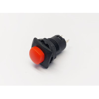 Кнопка DS-225 КРАСНАЯ без фиксации, OFF-(ON), 1A/250VAC, 2pin