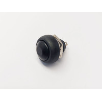 Кнопка PBS-33B ЧОРНА без фіксації, OFF-(ON), 1A/250VAC, 2pin