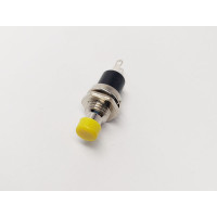 Кнопка PBS-105 ЖЕЛТАЯ без фиксации NO, OFF-(ON), 0.5A/250VAC, 2pin