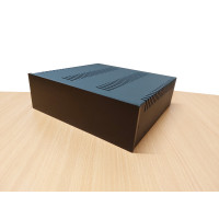 Корпус металлический MiBox с алюминиевой панелью MB-19 (Black) (Ш260 Г252 В80) черный