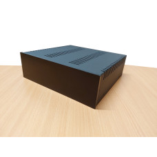 Корпус металлический MiBox с алюминиевой панелью MB-19 (Black) (Ш260 Г252 В80) черный