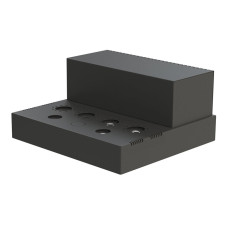 Шасси лампового усилителя звука MiBox, модель 7x-UNIVERSAL v.06.03.2021 (Ш364 Г334 В176(66)) черный