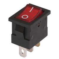 Перемикач клавішний KCD1-101N-2 3pin з підсвіткою ON-OFF 6A червоний