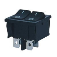 Перемикач клавішний KCD1-2101-6 ON-OFF 4pin чорний