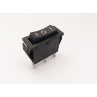 Переключатель клавишный KCD3-103, 1 группа, ON-OFF-ON, 3 pin, 15A 250VAC, черный