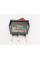 Переключатель клавишный KСD3-101N, с подсветкой, 1 группа, ON-OFF, 3 pin, 15A 250VAC, красный