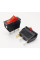 Переключатель клавишный KСD3-101N, с подсветкой, 1 группа, ON-OFF, 3 pin, 15A 250VAC, красный