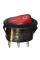 Переключатель клавишный KCD1-101N-9 овальный с подсветкой ON-OFF 3pin красный