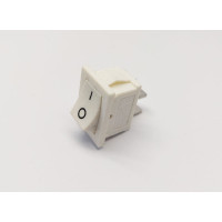 Переключатель клавишный KCD1-101-1, 1 группа, ON-OFF, 2 pin, 6A 250VAC/10A 125VAC, белый