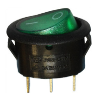 Переключатель клавишный KCD1-101N-9 овальный с подсветкой ON-OFF 3pin зеленый