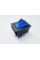 Переключатель клавишный KCD2-201N, с подсветкой, 2 группы, ON-OFF, 4 pin, 16A 250VAC, синий