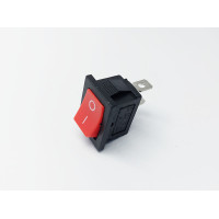 Переключатель клавишный KCD1-101-1, 1 группа, ON-OFF, 2 pin, 6A 250VAC/10A 125VAC, красный
