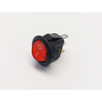 Переключатель клавишный KCD5-101N-2, с подсветкой, 1 группа, ON-OFF, 3 pin, 3A 250VAC/6A 125VAC, красный