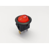 Переключатель клавишный KCD1-101N-8, с подсветкой, 1 группа, ON-OFF, 3 pin, 6A 250VAC/10A 125VAC, красный