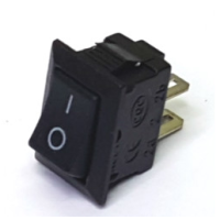 Перемикач клавішний KCD5-101 ON-OFF 2pin чорний, мідь