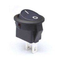 Перемикач клавішний KCD1-108-В ON-OFF круглий 2pin чорний