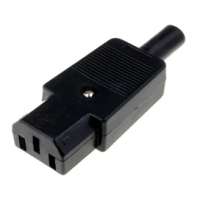 Штекер сетевой PC-13 на кабель (медь) (мама)